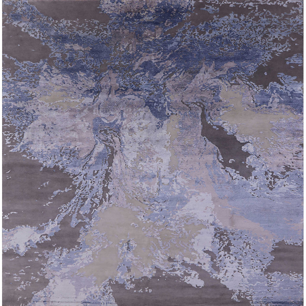 Ahgly Company Indoor Square Mid-Century Modern Area Rugs, 5' Square