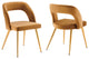 Marciano Performance Velvet Dining Chair Set of 2 Gold Cognac -6030
