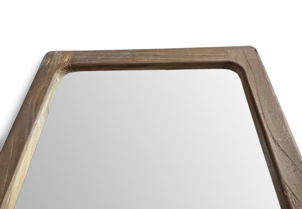 Tapered Wood Floor Mirror