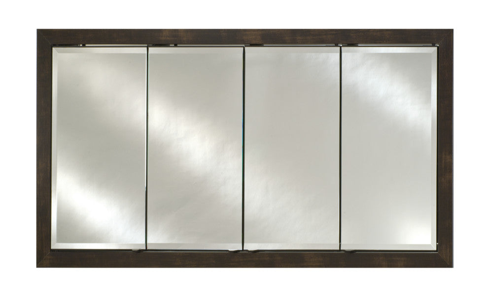 Afina Signature 4 Door Medicine Cabinet, Satin White, 58"x30"