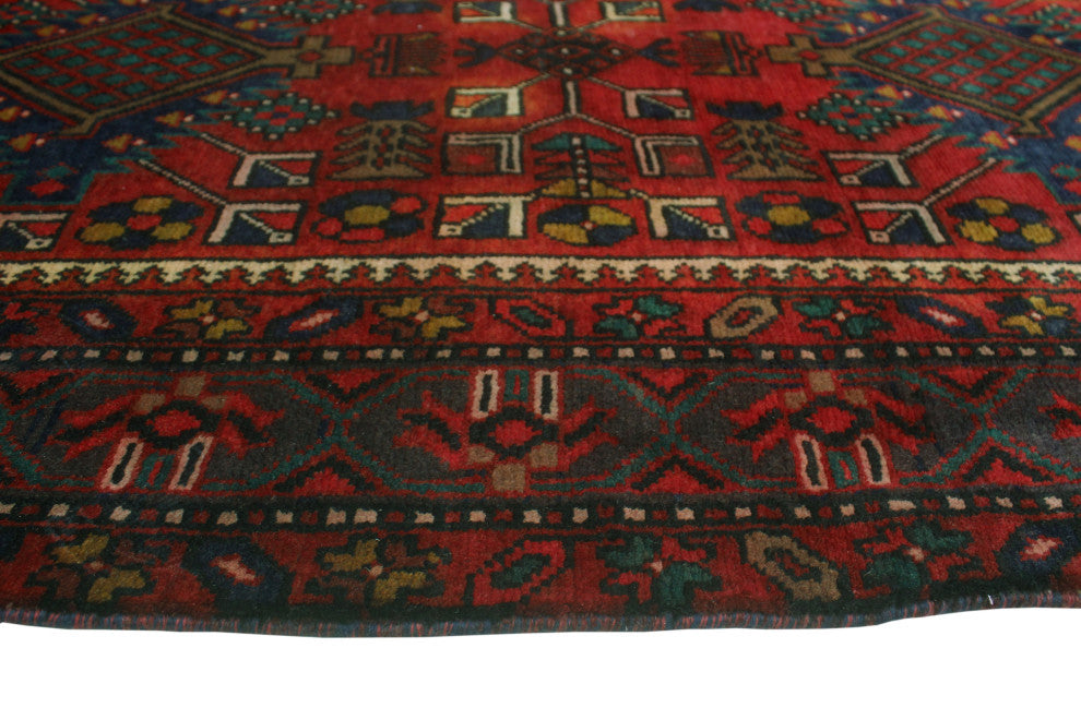 Fine Vintage Distressed Shary Rust/Navy Runner, 3'3x11'3