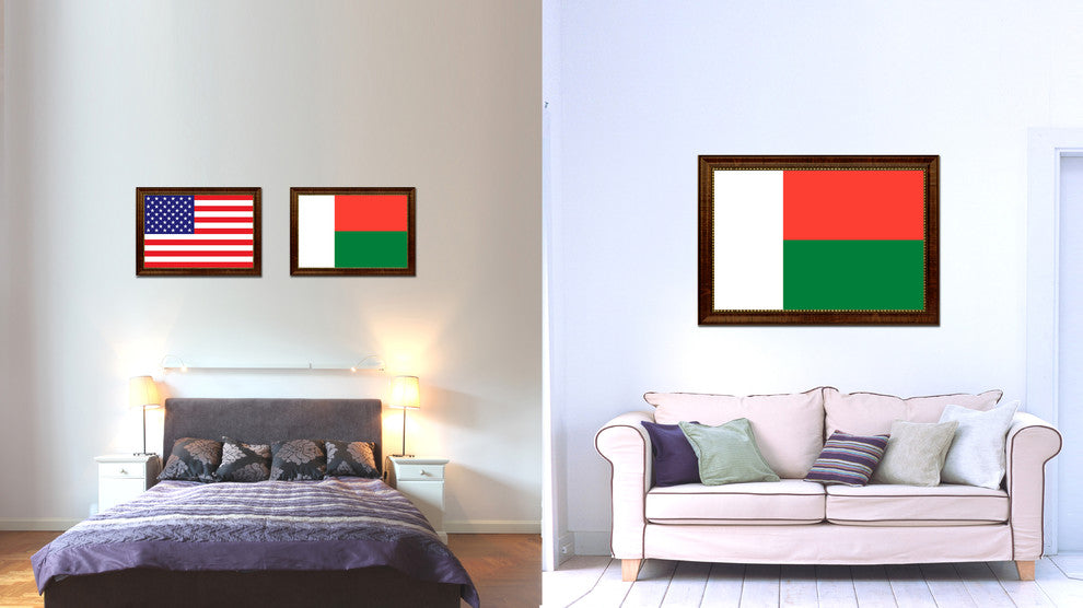 Madagascar Country Flag Canvas Print, 15"x21"