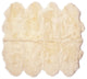 Classic Sheepskin Octo Pelt 5'x7' Rug, Champagne