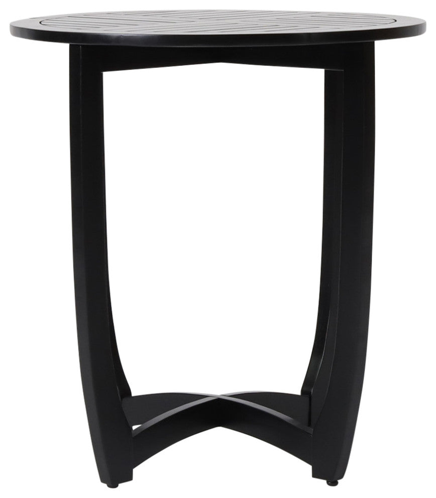 Tendoy Indoor Rustic Acacia Wood Dining Table, Black