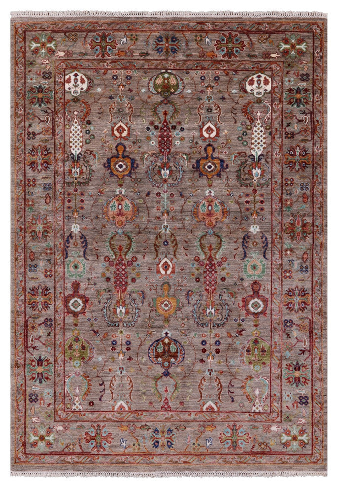 Persian Tabriz Hand Knotted Wool Rug 5' 10" X 8' 4" Q11301