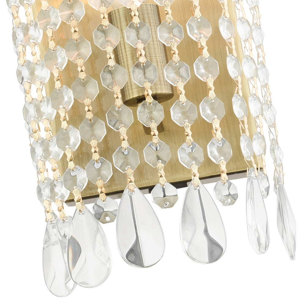 Antique Brass Transitional, Dazzling, Modern Classic, Casual Sconce