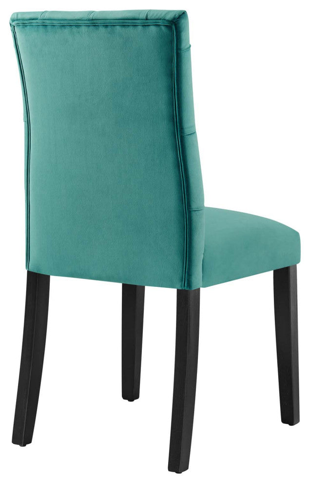 Duchess Performance Velvet Dining Chairs, Set of 2, Teal