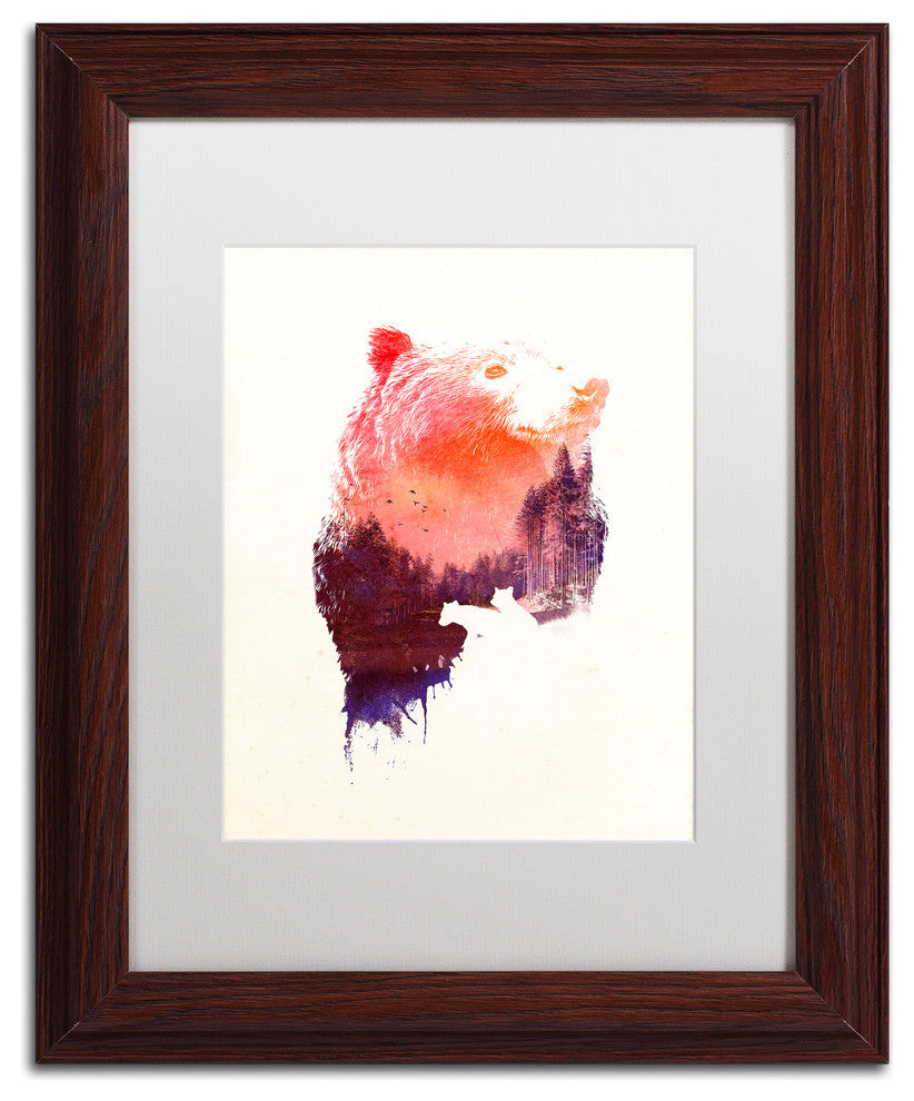 Robert Farkas 'Love Forever' Art, Wood Frame, White Mat, 14x11