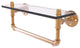 Pipeline Glass Shelf with Towel Bar, Brushed Bronze, 16"