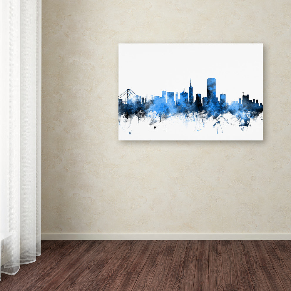 "San Francisco City Skyline II" Canvas Art by Michael Tompsett