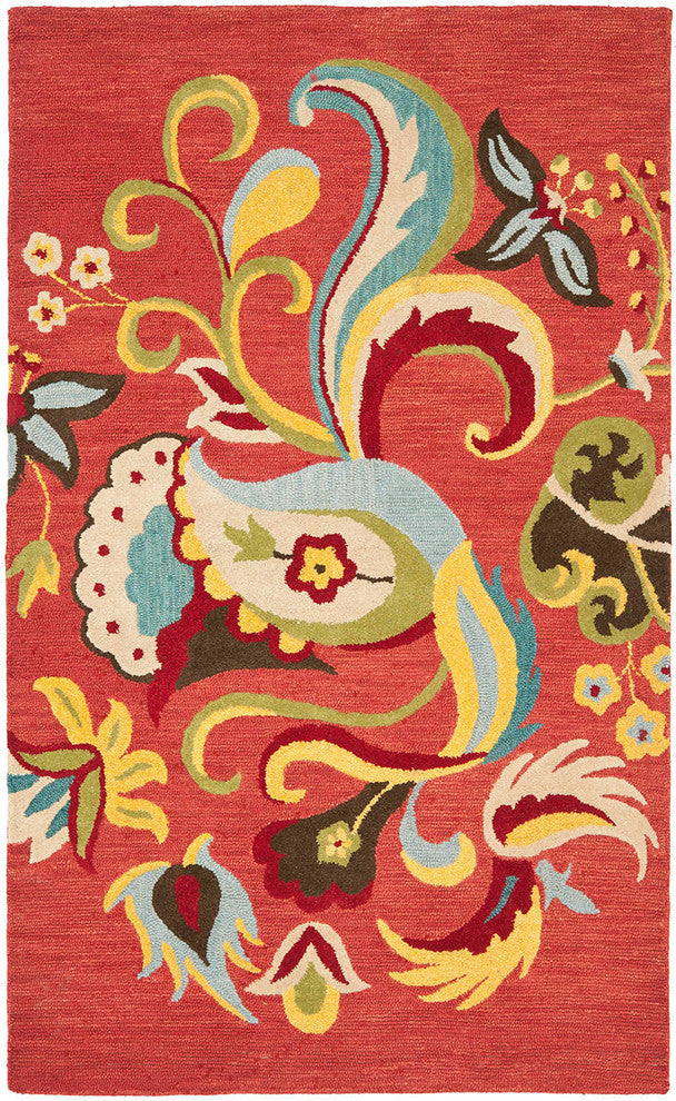 Safavieh Blossom Blm680B Floral Rug, Rust/Multi, 5'0"x8'0"