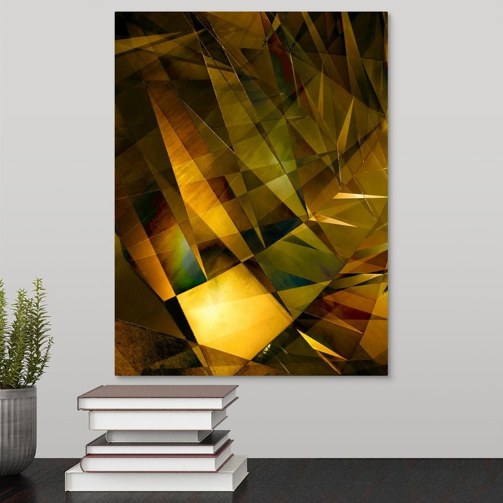 "Amber Fire" Wrapped Canvas Art Print, 12"x16"x1.5"