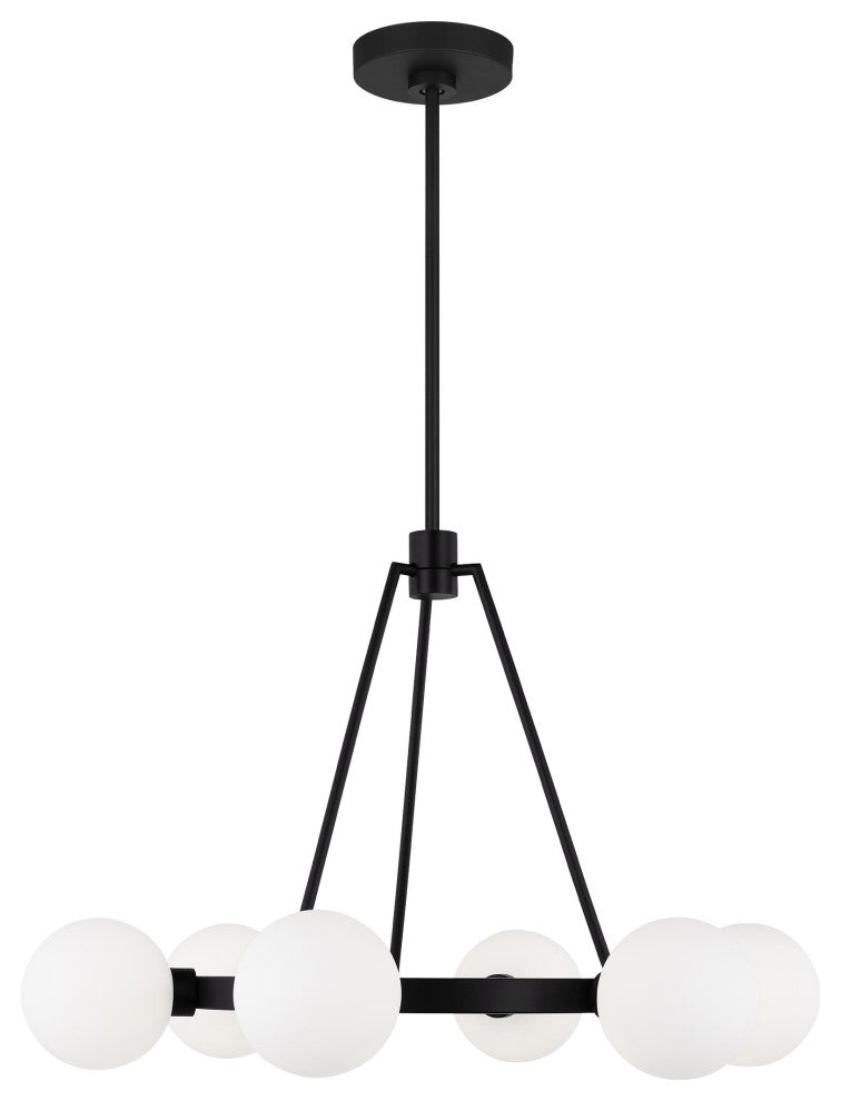 Clybourn Six Light Chandelier, Midnight Black