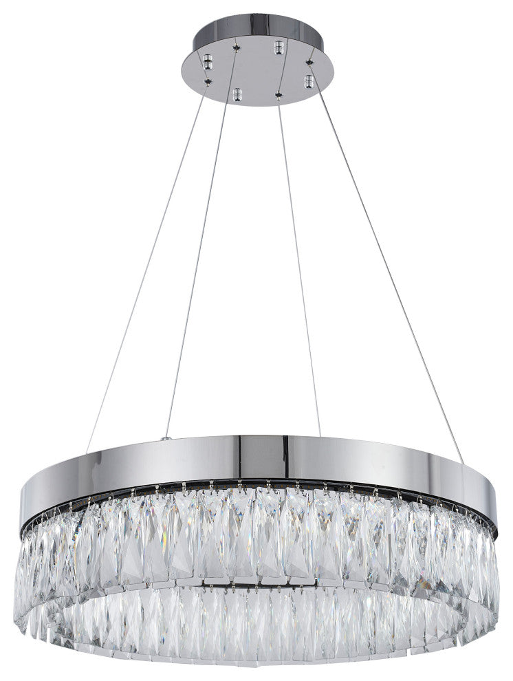 Bethel International FT94C24CH 1-Light LED Chandelier, Chrome