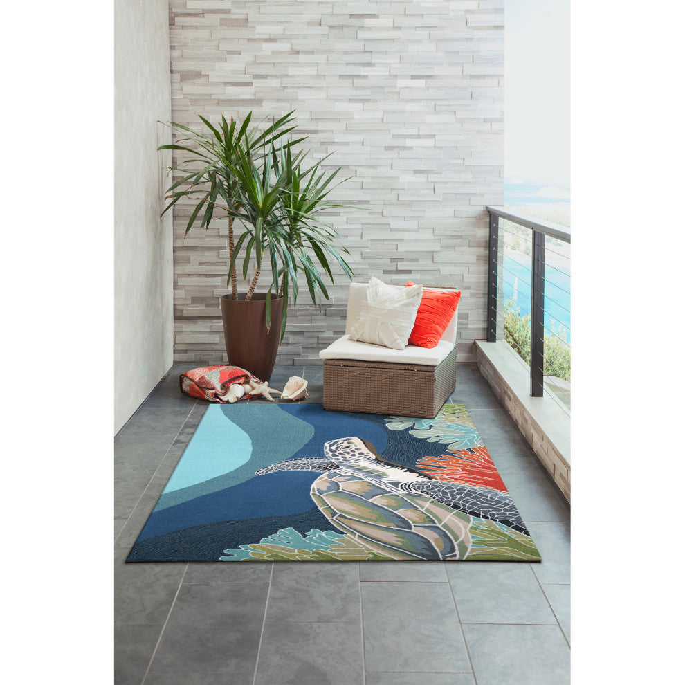 Ravella Akumal Indoor/Outdoor Rug, Ocean, 5'x7'6"