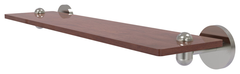 Tango 22" Solid Wood Shelf, Satin Nickel