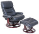 Dawson Pedestal Recliner / Ottoman, Frampton Black