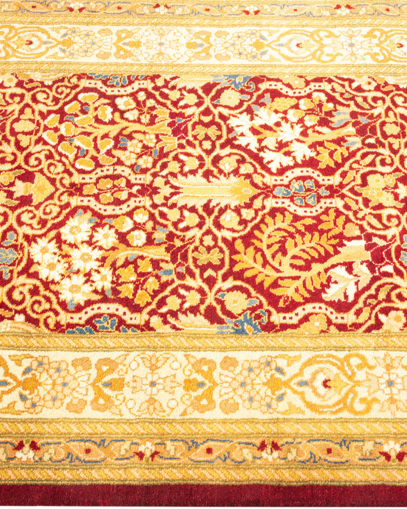 Tirupati, One-of-a-Kind Hand-Knotted Area Rug Red, 2'7"x12'10"