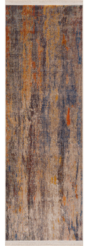 Distressed Desert Modern Area Rug, 2' X 6'