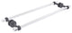 Pacific Beach 24" Groovy Back to Back Shower Door Towel Bar, Matte Gray