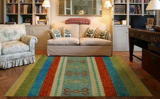Balochi Anllela Blue/Rust Rug, 4'11x6'7