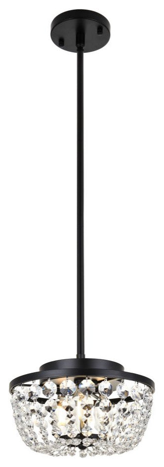 Georgina 10" Pendant, Black