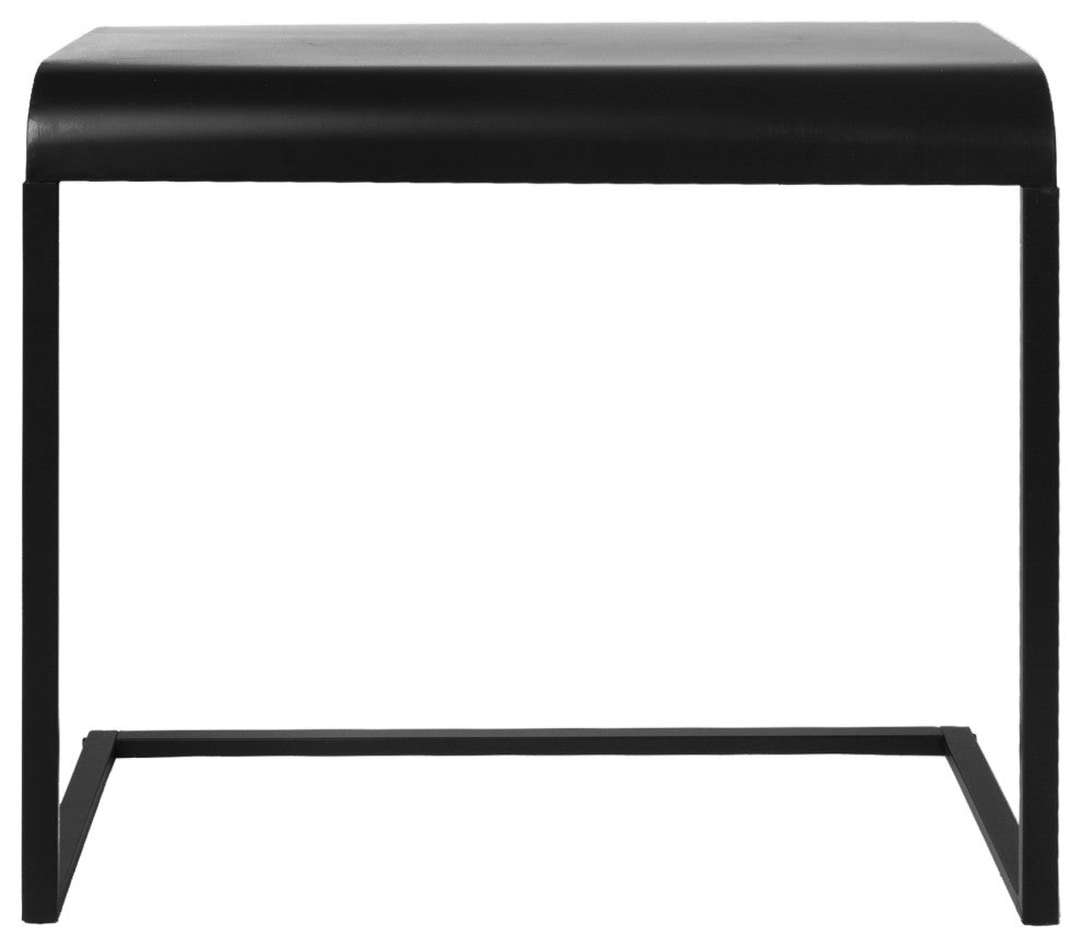 American Art Decor Black Portable C-Shaped Desk