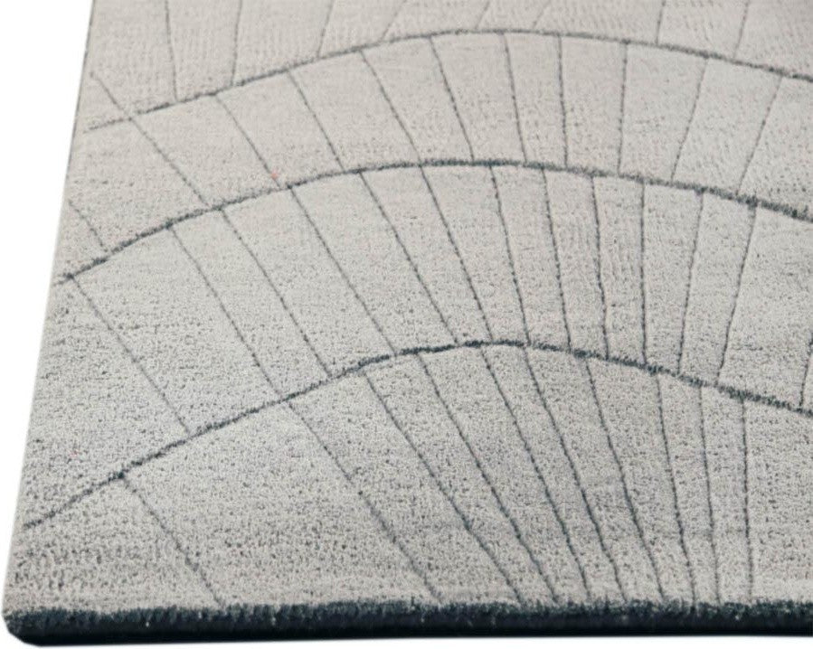 Hand Tufted Grey Wool Area Rug
