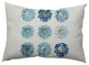 Gypsy Floral Decorative Throw Pillow, Dark Cobalt Blue, 14"x20"
