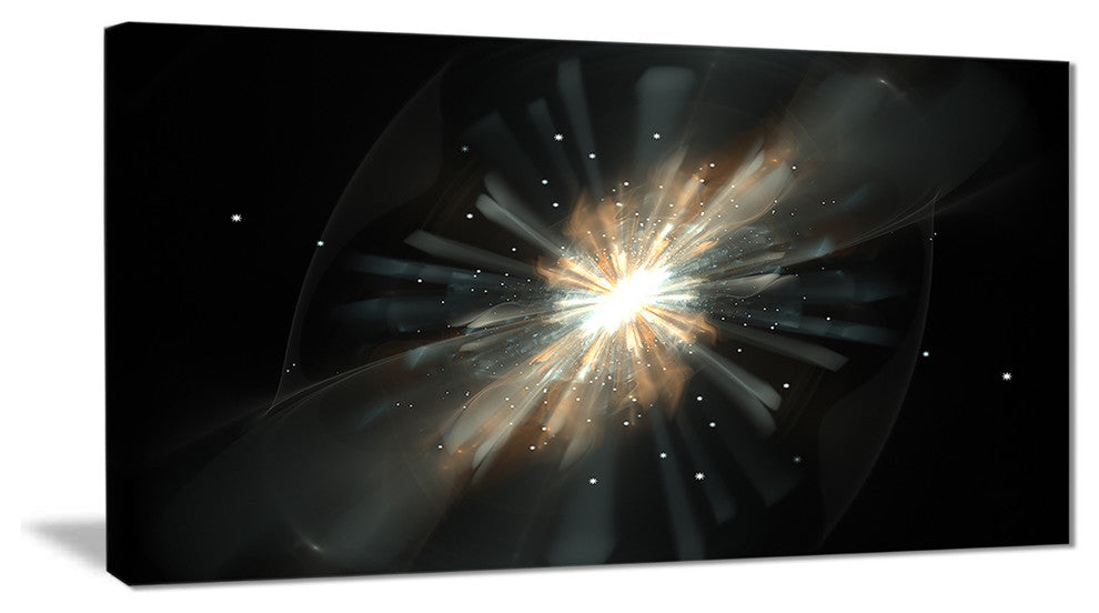 "Fractal Star Galaxy" Abstract Digital Art Canvas Print
