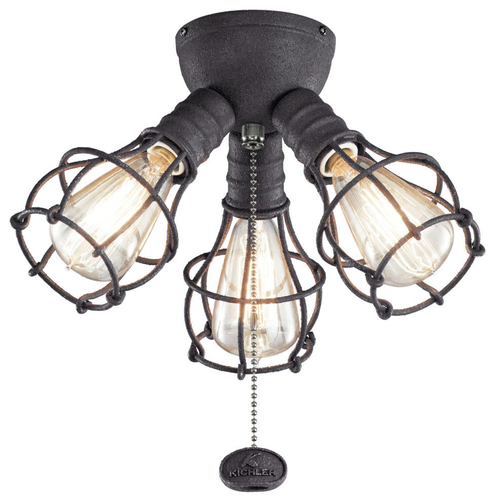 Kichler 380041DBK LED Fan Light Kit, Distressed Black Finish