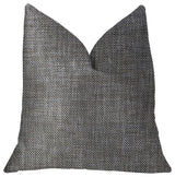 Grey Pebble Silver Luxury Throw Pillow, 20"x30" Queen