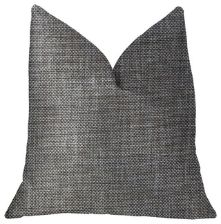 Grey Pebble Silver Luxury Throw Pillow, 20"x30" Queen