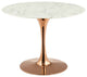 Lippa 40" Round Dining Table, Rose White