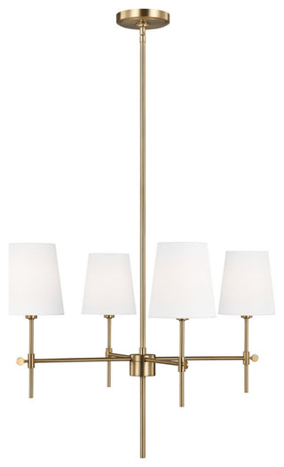 Baker 4-Light Chandelier, Satin Brass