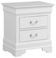 Glory Furniture Louis Phillipe 2 Drawer Nightstand in White