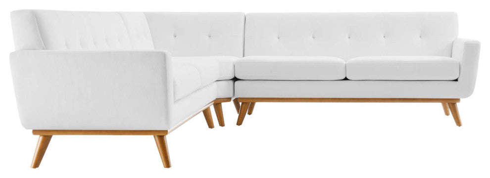 Sectional Sofa Set, Fabric, White, Modern, Living Lounge Hotel Lobby Hospitality