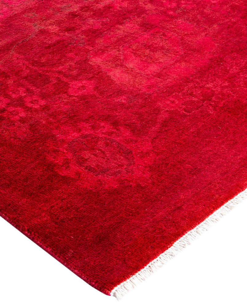 Overdyed One-of-a-Kind Hand-Knotted Area Rug Pink, 3' 1" x 5' 6"