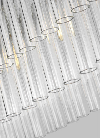 Beckett Linear Chandelier, Polished Nickel