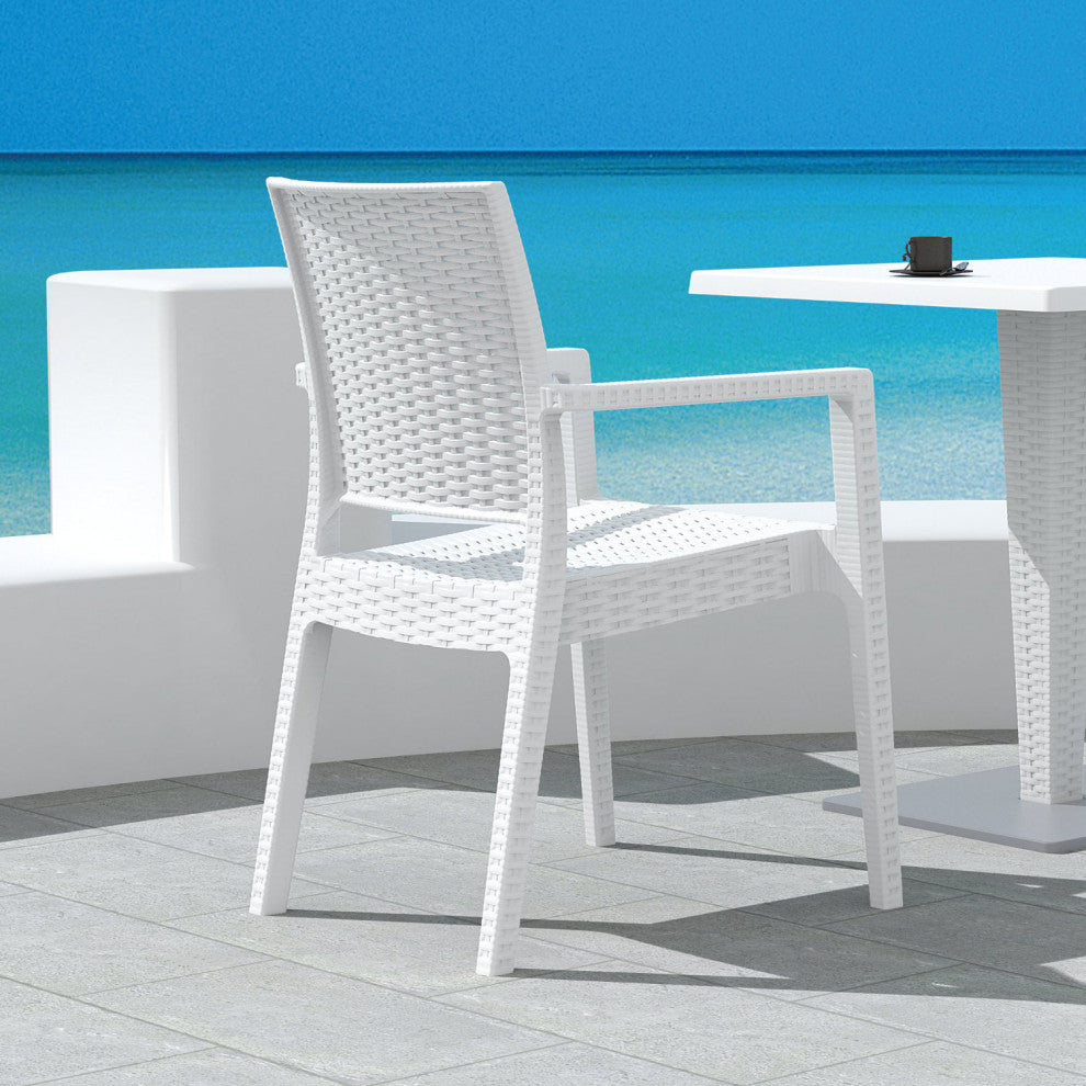 Compamia Ibiza Outdoor Dining Armchairs, Set of 2, White