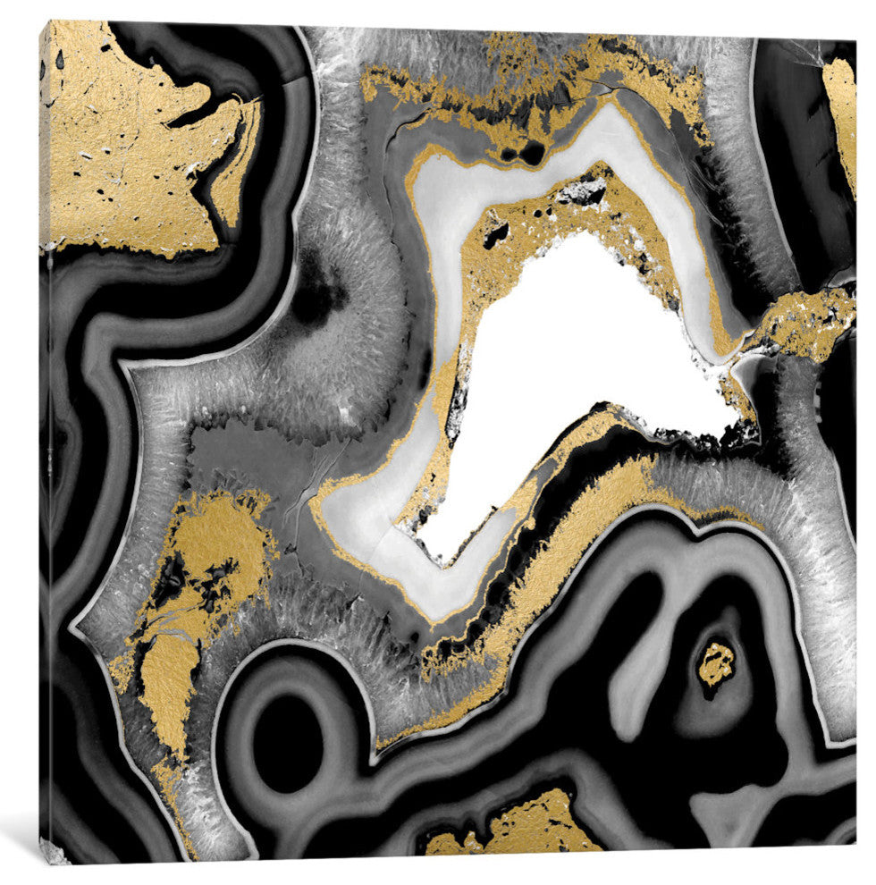 "Agate Noir I" by Danielle Carson, Canvas Print, 18"x18"