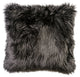 Benzara BM178053 Shaggy Set of 2 Throw Pillows, Black