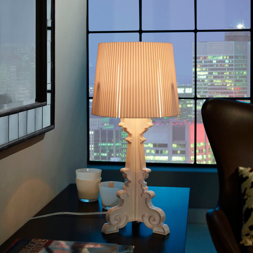 Modern Contemporary Living Room Table Lamp White White