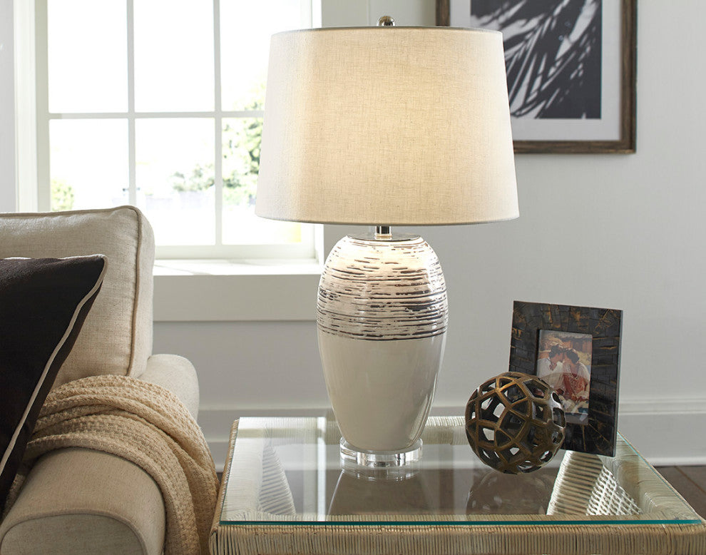 Trend Home 1-Light Polished Nickel Table Lamp