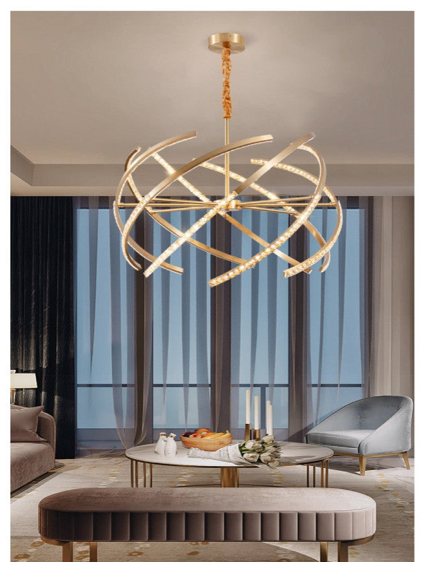 Arnasco | Creative Spherical Copper Crystal Chandelier, Colorful, 26''