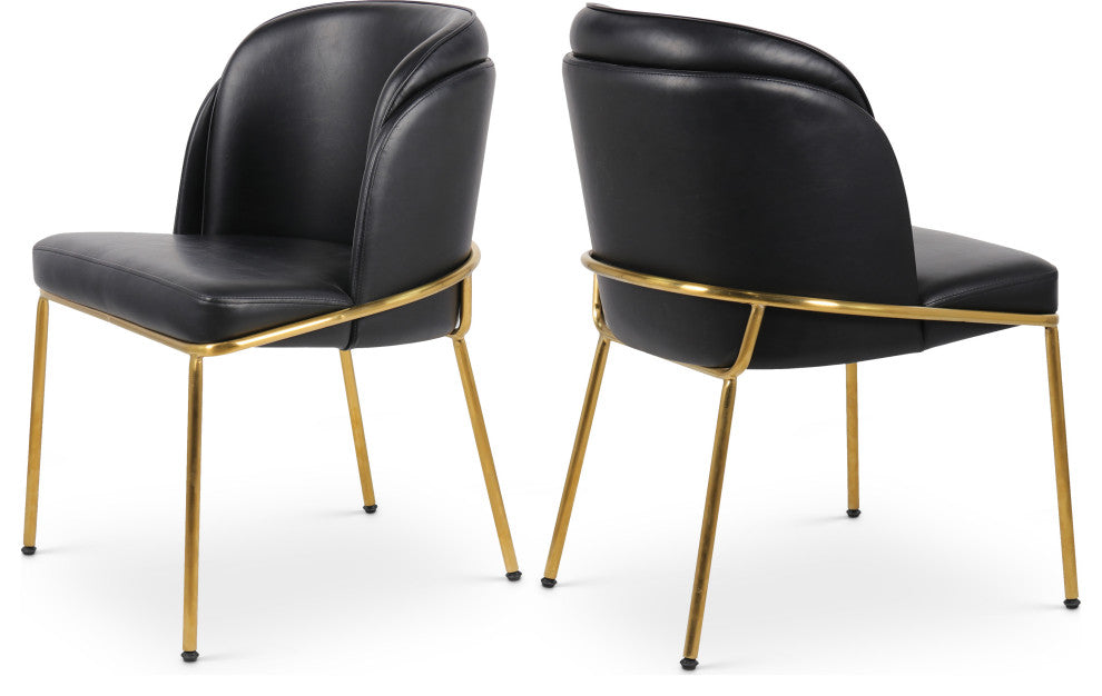 Jagger Upholstered Dining Chair, Black, Set of 2