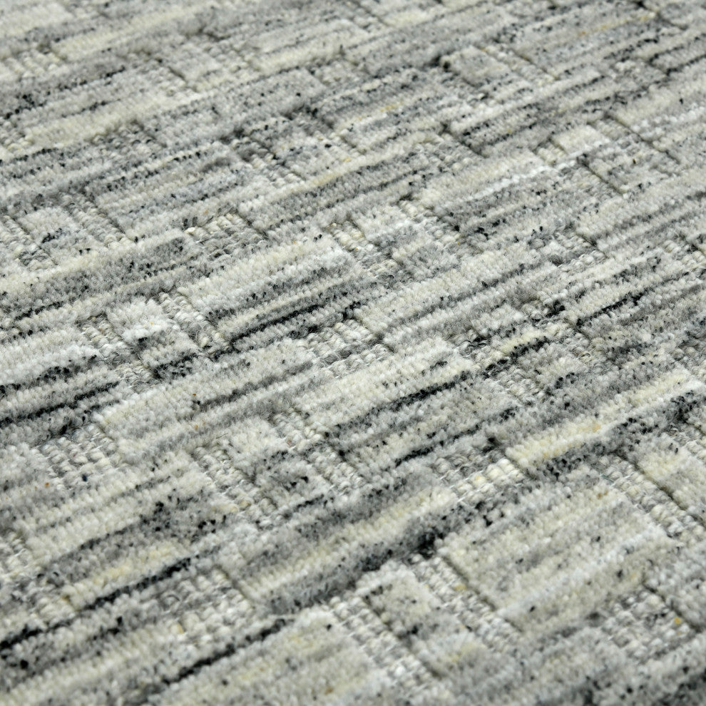 Houston Aliya Area Rug, Light Gray, 8'9" x 11'9", Geometric