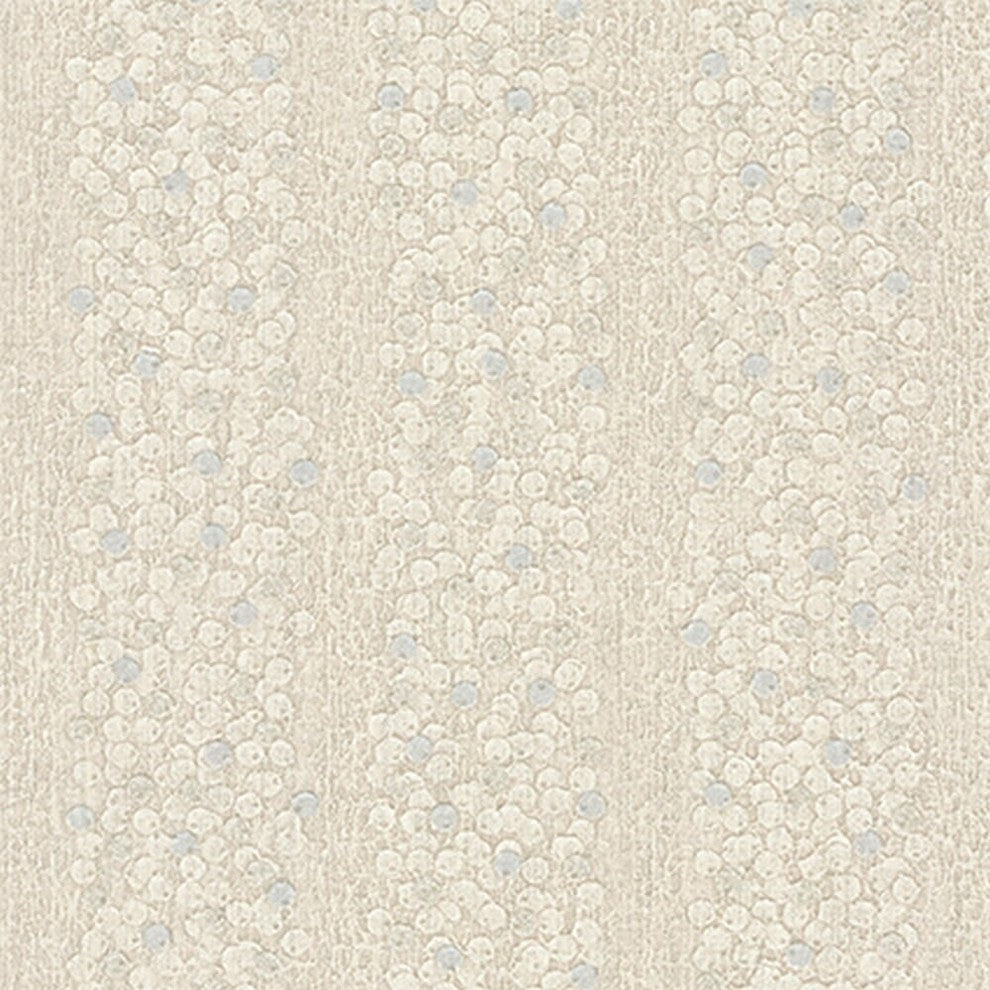 Alpha, Modern Trendy Stone Solid Embossed Wallpaper, Cream, Sample