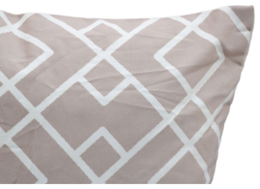 Peach & Ivory Machine Woven Scarsdale Throw Pillow, 20" x 20"