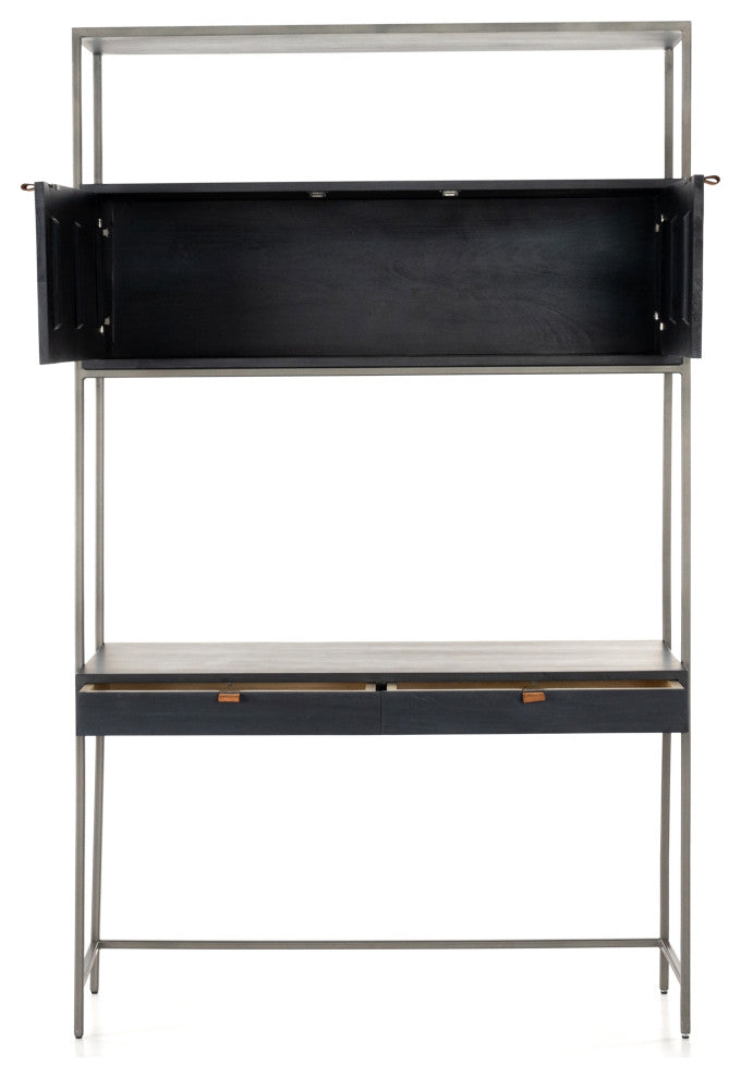 Trey Modular Wall Desk-Black Wash Poplar